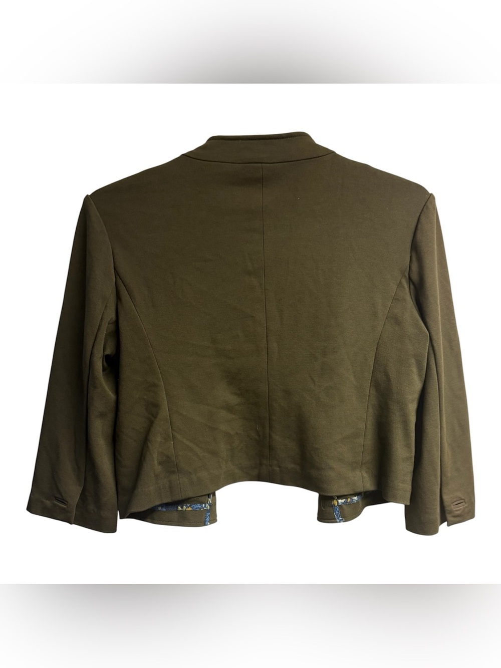 Cartonnier Anthropologie Knit Cropped Military Style Jacket Blazer Size Large - Picture 4 of 4